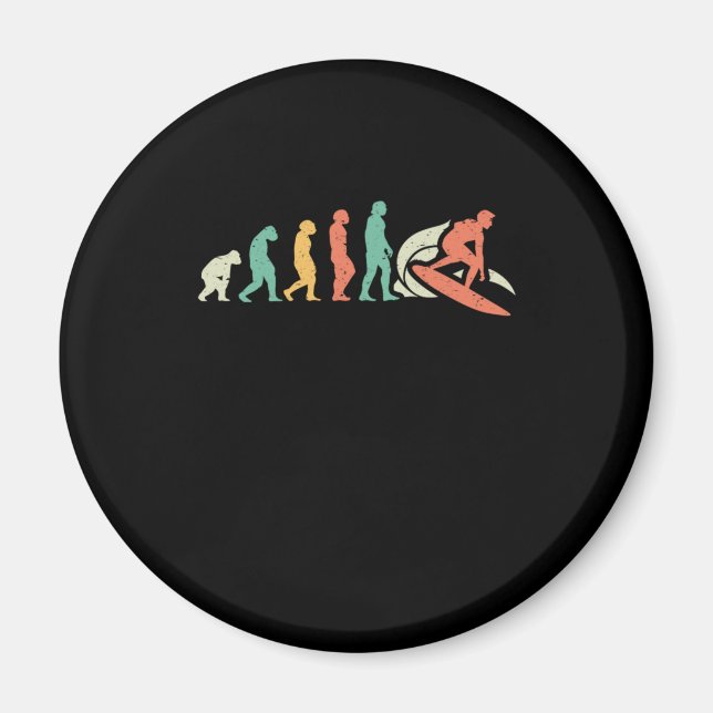 102.Surfing Surfersurfboardevolution Surfer Surfer Magnet (Framsidan)