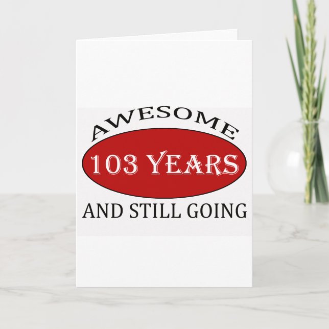 103 år gammala födelsedagdesigner kort (Framsida)