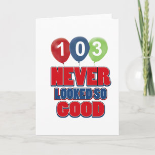 103 åriga födelsedagdesigner kort