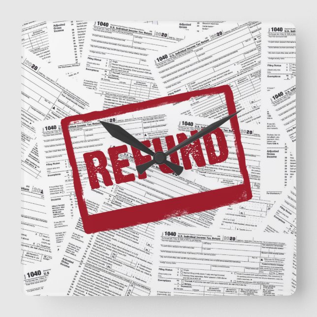 1040 Skatteformulär för 2020 Fyrkantig Klocka (Framsida)