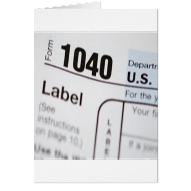 1040Tax Hälsningskort (Framsidan)