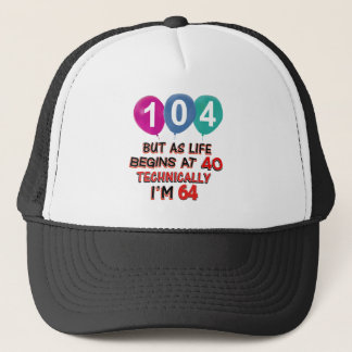 104. årsfödelsedagdesigner truckerkeps