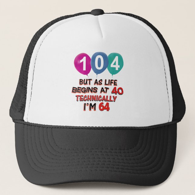 104. årsfödelsedagdesigner truckerkeps (Framsida)