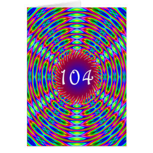 104:e Abstrakten på födelsedagen: Trippy Swirls Hälsningskort