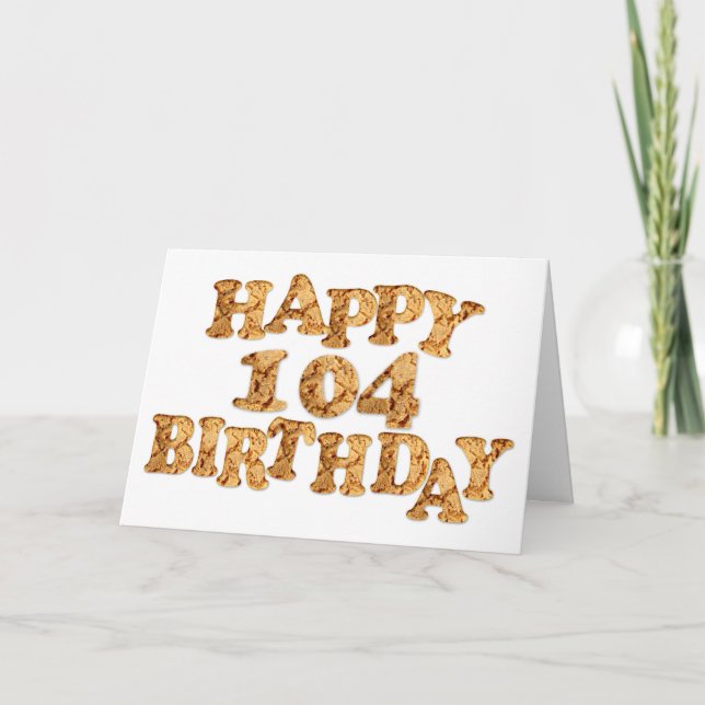 104:e födelsedagskort för en cookie älskare kort (Framsida)