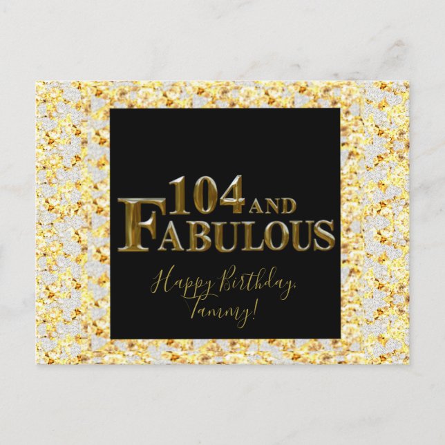 104 Födelsedag Vykort (Framsida)