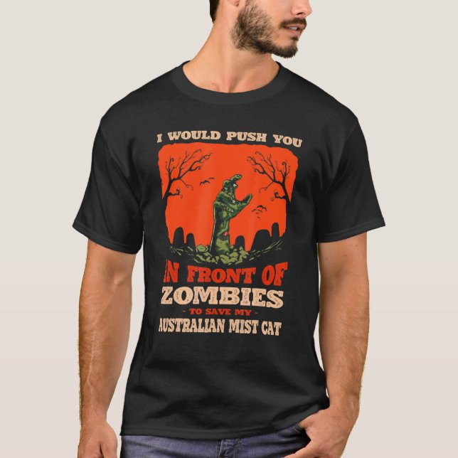 10548100060^Tryck in dig i Zombies till Spara på m T Shirt (Framsida)