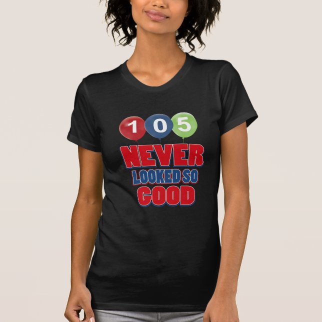 105 åriga födelsedagdesigner t shirt (Framsida)