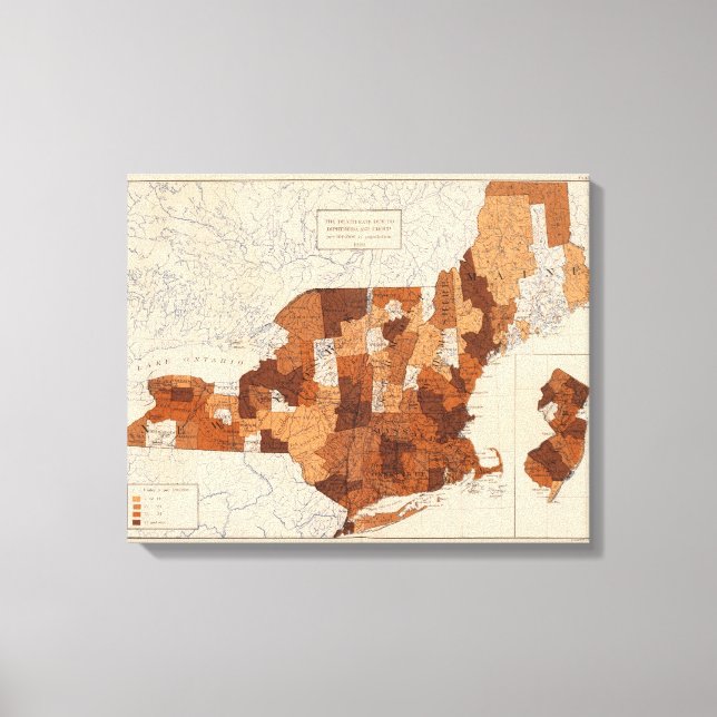 105 Difteri, kroup NY, NJ, New England Canvastryck (Framsida)