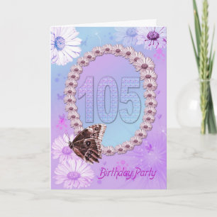 105:e bithday-inbjudan för partigrupper inbjudan