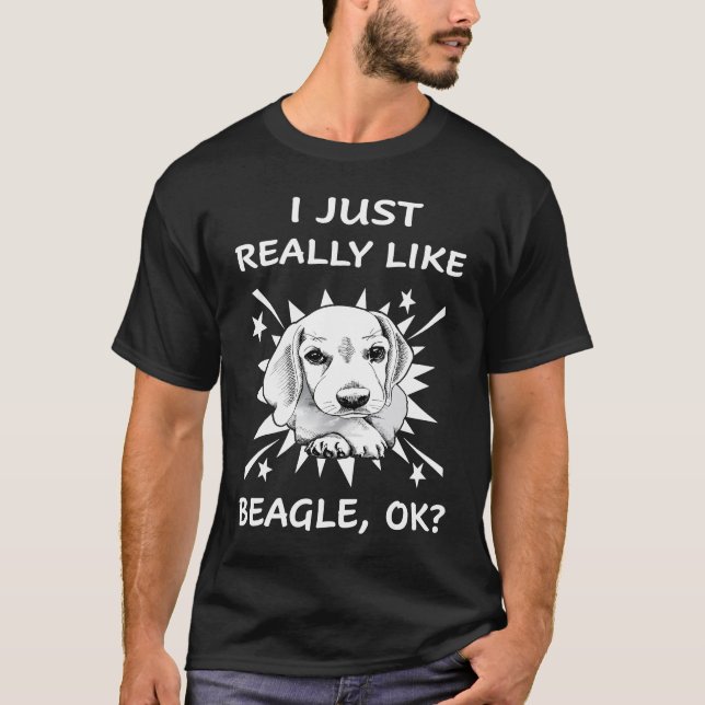 105 Verkligen som Beagle T Shirt (Framsida)