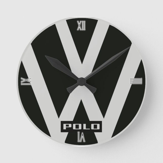 105 VW Polo Logo Accessories Watches Rund Klocka (Framsida)