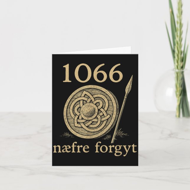 1066 Naefre Forgyt Never Forget Viking England His Kort (Framsida)