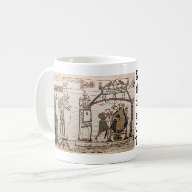 1066-uppkomsten av Halleys komet Kaffemugg (Framsida vänster)