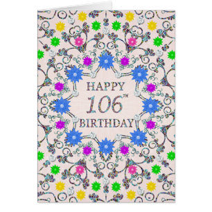 106:e Abstrakten Flowers Hälsningskort