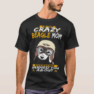106 Jag är Crazy Beagle Mamma T Shirt