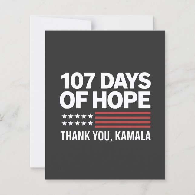 107 dagar av hopp Tack Kamala  (Framsida)