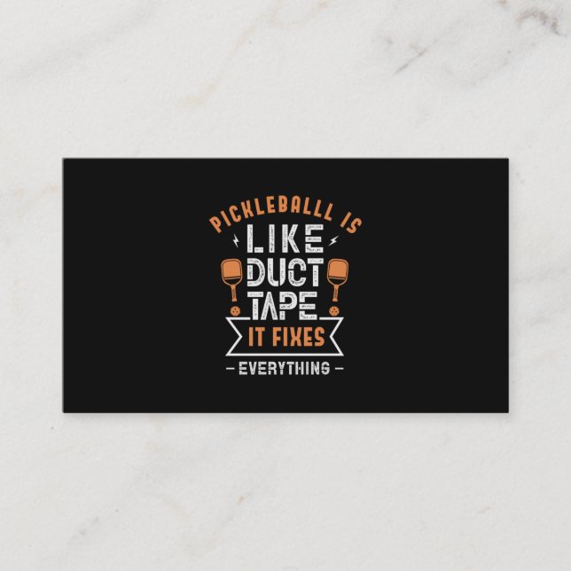 107.Pickleball är som ett rött band som fixerar al Visitkort (Framsida)