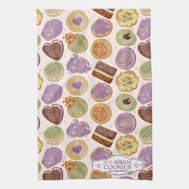 108 Asian Cookies Tea Towel Kökshandduk (Vertikal)