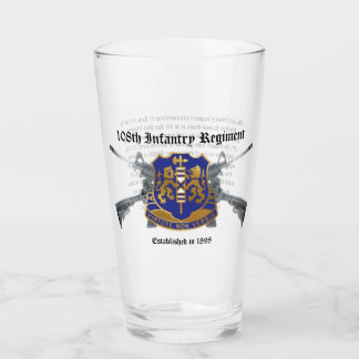 108th Infantry Regiment 16 oz Glass Glaskopp