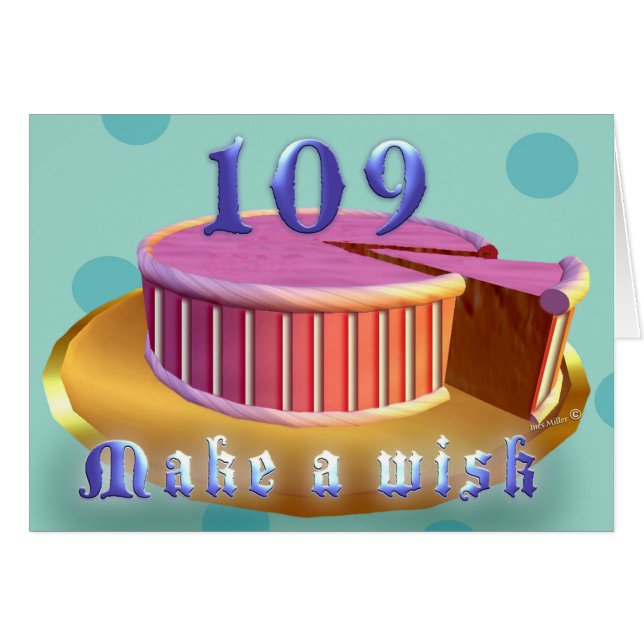 109 Djurhälsointyg Rosa Cake rand Hälsningskort (Framsidan Horizontal)