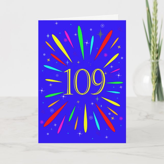 109:e födelsedagsexplosionskort kort (Framsida)