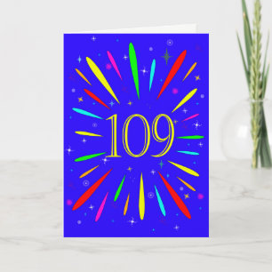 109:e födelsedagsexplosionskort kort