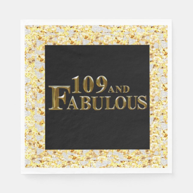 109 Födelsedag  Pappersservett (Framsidan)