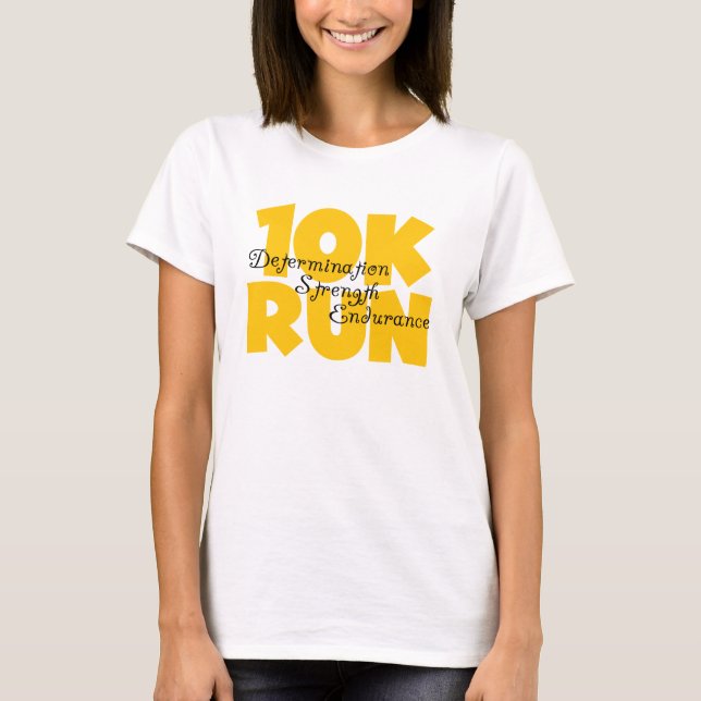 10 000 Springa Gult T-shirt (Framsida)