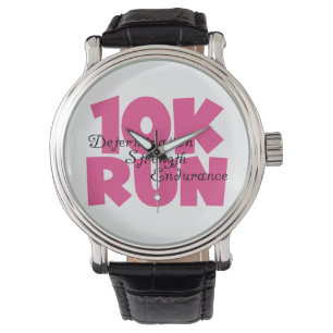 10 000 Springa Rosa-sport som körs Armbandsur