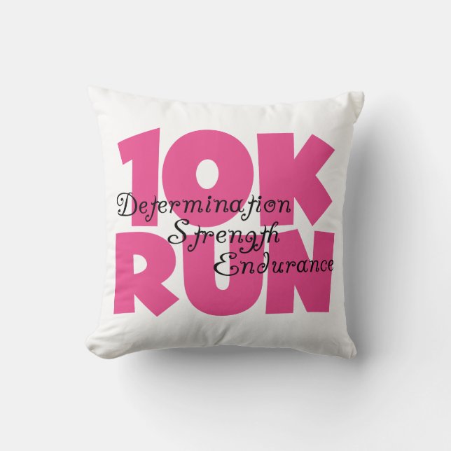 10 000 Springa Rosa-sport som körs Kudde (Framsida)