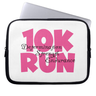 10 000 Springa Rosa-sport som körs Laptop Sleeve