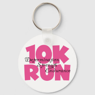 10 000 Springa Rosa-sport som körs Nyckelring