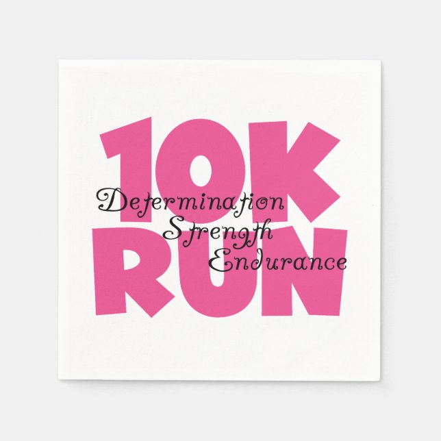 10 000 Springa Rosa-sport som körs Pappersservett (Framsidan)