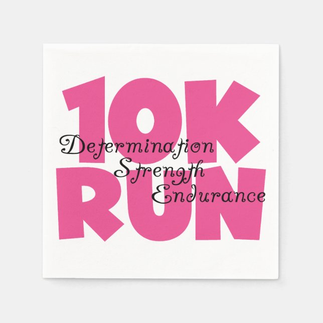 10 000 Springa Rosa-sport som körs Pappersservett (Framsidan)
