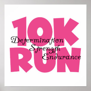 10 000 Springa Rosa-sport som körs Poster