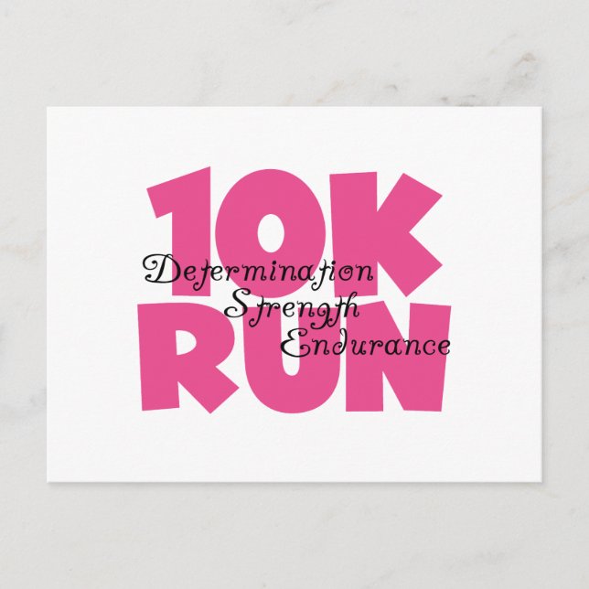 10 000 Springa Rosa-sport som körs Vykort (Framsida)