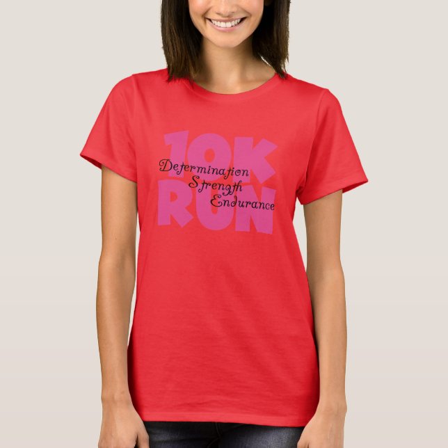 10 000 Springa Rosa T-shirt (Framsida)
