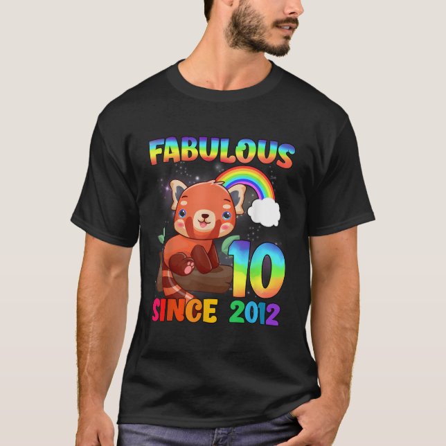 10 10:e röda panda sedan 2012 t shirt (Framsida)
