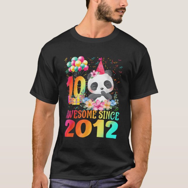 10 10 Panda Fantastisk sedan 2012 T Shirt (Framsida)