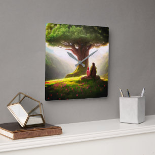 10,75-tums fyrkantig krylväggslås fyrkantig klocka