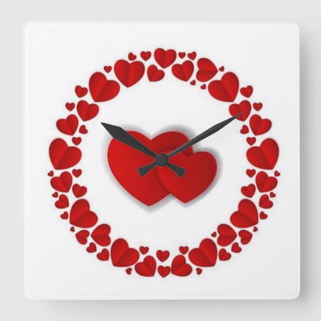 10,75-tums fyrkantig krylväggslås fyrkantig klocka (Framsida)