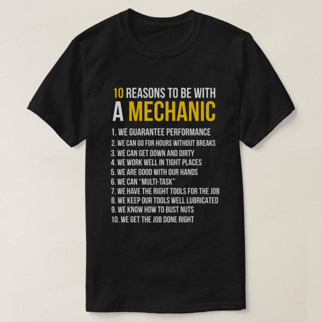 10 anledningar till att vara med en mekanisk munka t shirt (Design framsida)