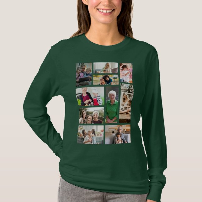 10 Anpassningsbars fotokollage T Shirt (Framsida)