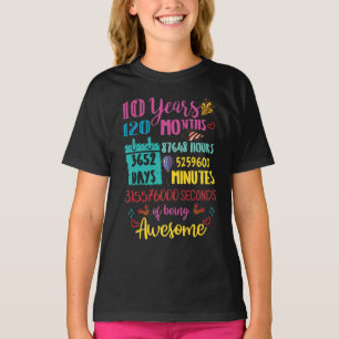 10 år 120 månader av att vara tionde födelsedag t shirt