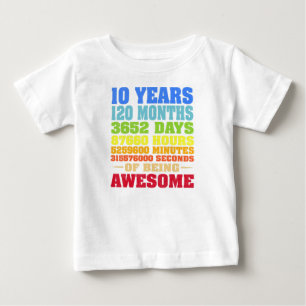 10 år 120 månader av att vara tionde födelsedagen t shirt