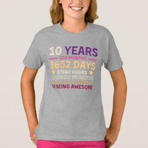 10 år 120 månader av att vara tionde födelsedagen t shirt