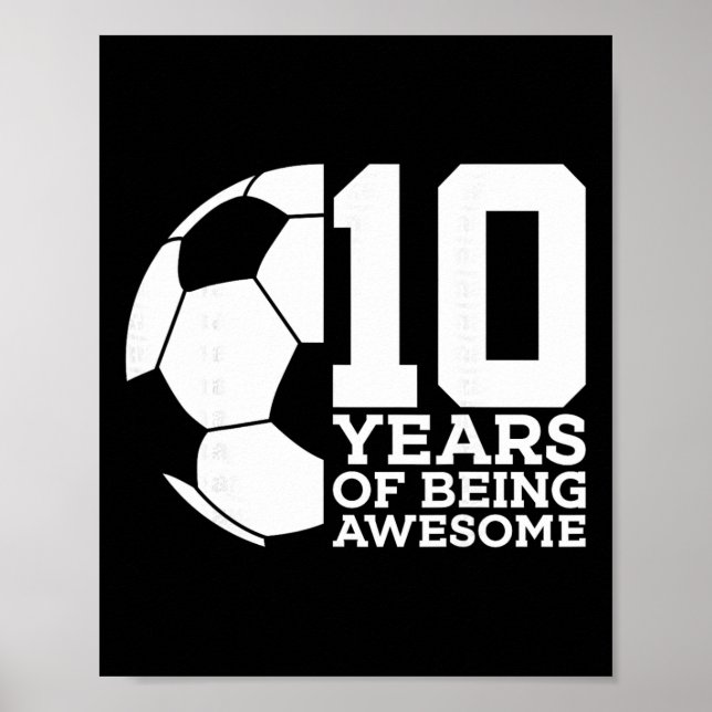 10 år av att vara Awesome Soccer 10-årsdag _1  Poster (Framsidan)
