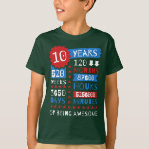 10 år av att vara enormt - 10th t shirt