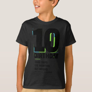 10 år av att vara fantastisk 10-års födelsedag fli t shirt